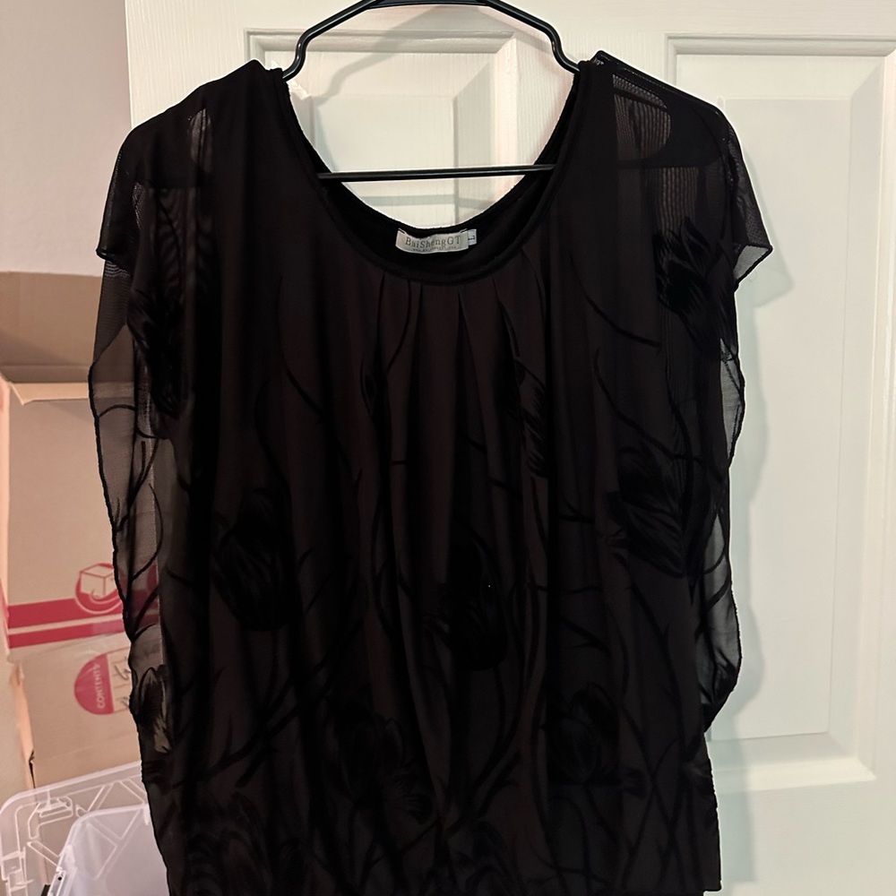 Flattering black blouse
